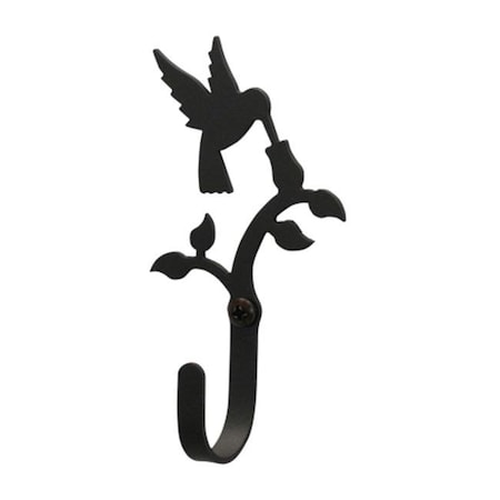 Village Wrought Iron Village Wrought Iron WH-18-S Hummingbird Wall Hook Small - Black WH-18-S